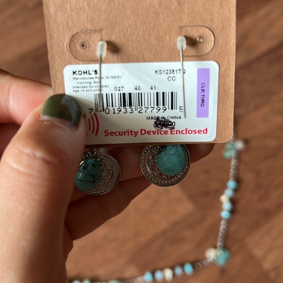 NWT SONOMA Life+Style genuine shell necklace+earrings bundle - Picture 3 of 6